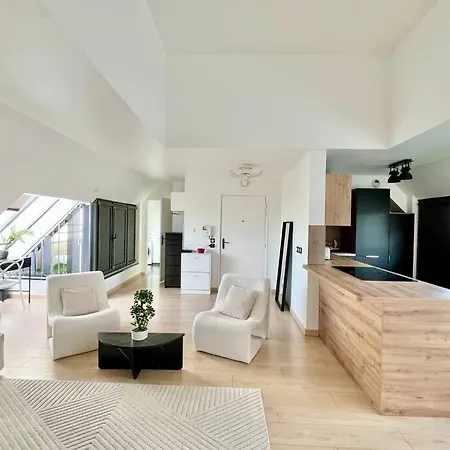 Penthouse 90m2 Terrace Parking 10m Paris Center Apartment